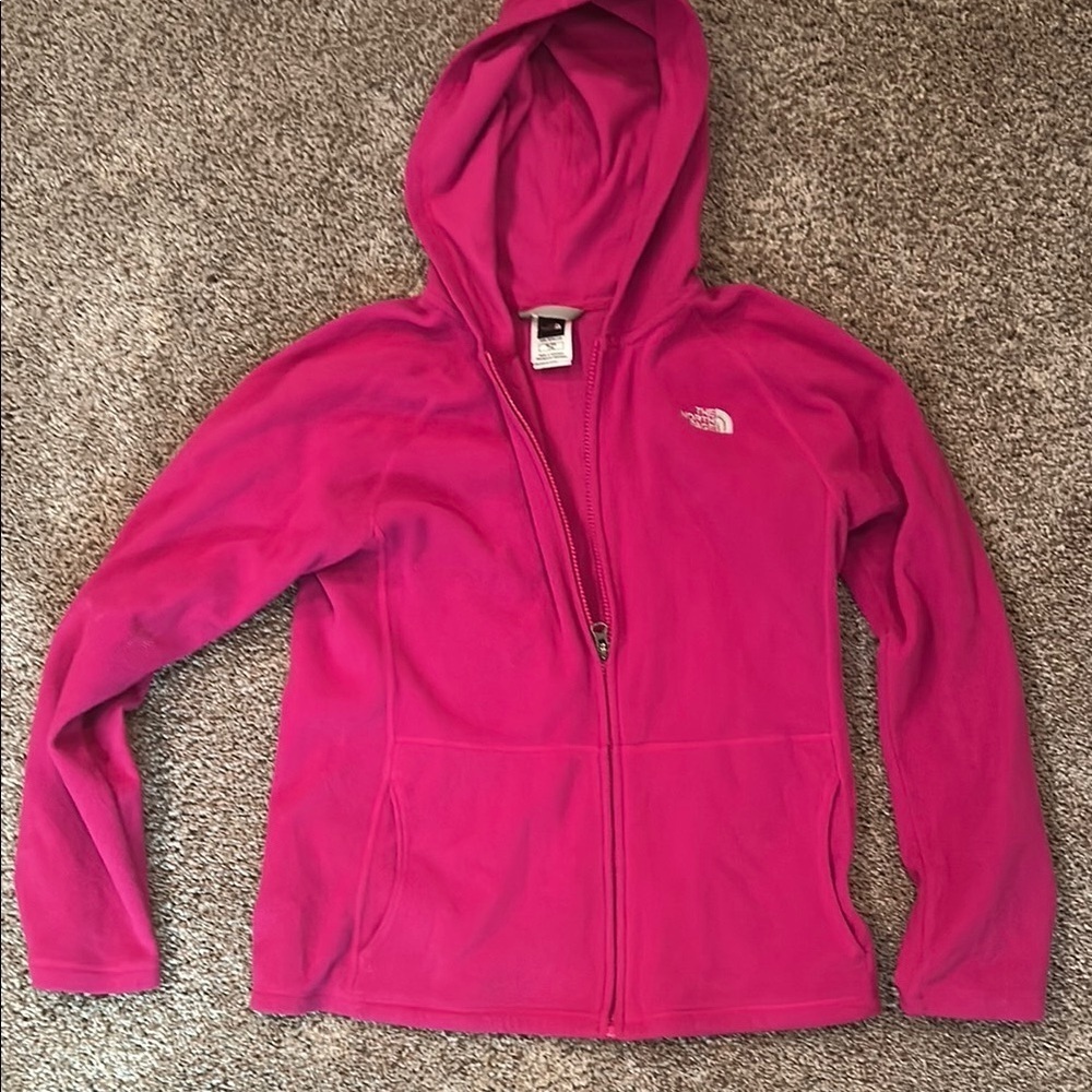The North Face Pink Fleece Jacket with Hood